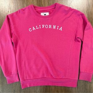 Reflex California Hot Pink Embroidered Pullover Sweatshirt Women's Size Small